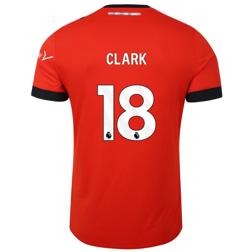 Kinder Fußball Jordan Clark #18 Rot Heimtrikot Trikot 2023/24 T-Shirt Luxemburg