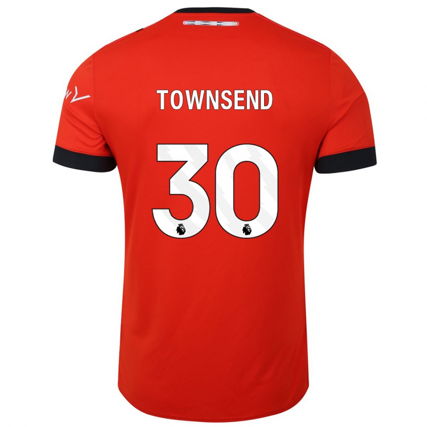 Kinder Fußball Andros Townsend #30 Rot Heimtrikot Trikot 2023/24 T-Shirt Luxemburg