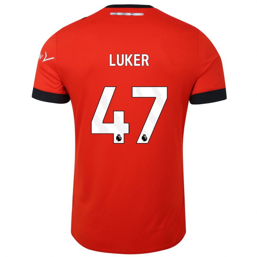 Kinder Fußball Jayden Luker #47 Rot Heimtrikot Trikot 2023/24 T-Shirt Luxemburg