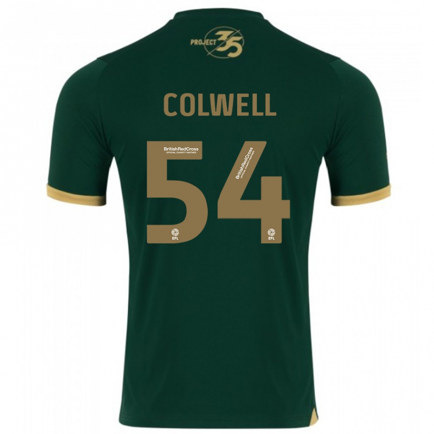 Kinder Fußball Lewis Colwell #54 Grün Heimtrikot Trikot 2023/24 T-Shirt Luxemburg