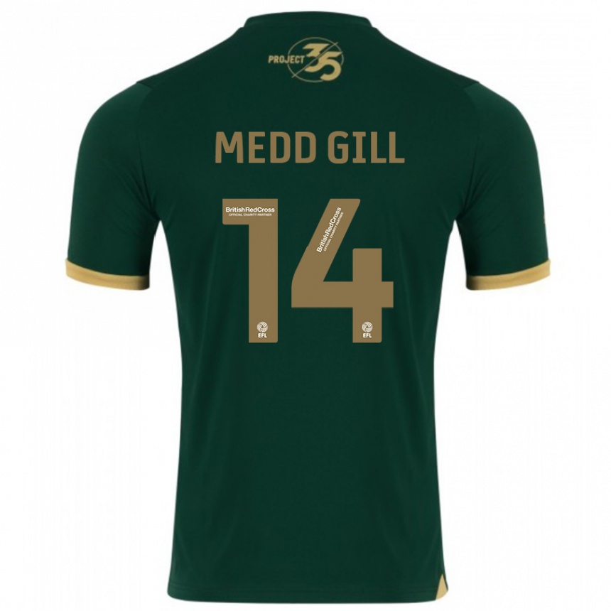 Kinder Fußball Tamsin Medd-Gill #14 Grün Heimtrikot Trikot 2023/24 T-Shirt Luxemburg