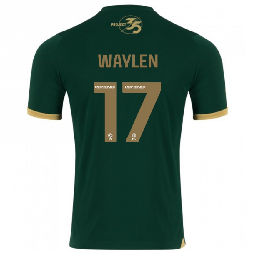 Kinder Fußball Libby Waylen #17 Grün Heimtrikot Trikot 2023/24 T-Shirt Luxemburg