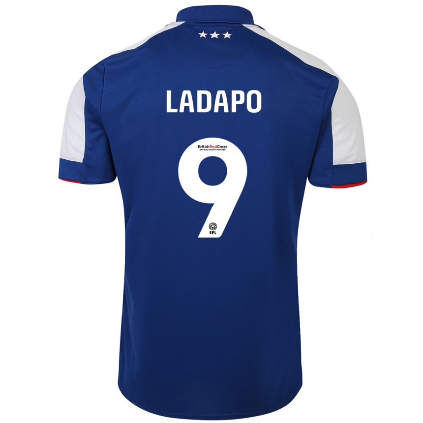 Kinder Fußball Freddie Ladapo #9 Blau Heimtrikot Trikot 2023/24 T-Shirt Luxemburg