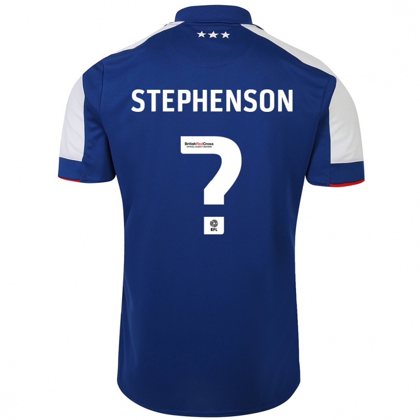 Kinder Fußball Sean Stephenson #0 Blau Heimtrikot Trikot 2023/24 T-Shirt Luxemburg