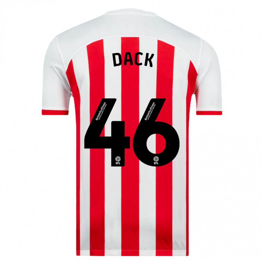 Kinder Fußball Bradley Dack #46 Weiß Heimtrikot Trikot 2023/24 T-Shirt Luxemburg