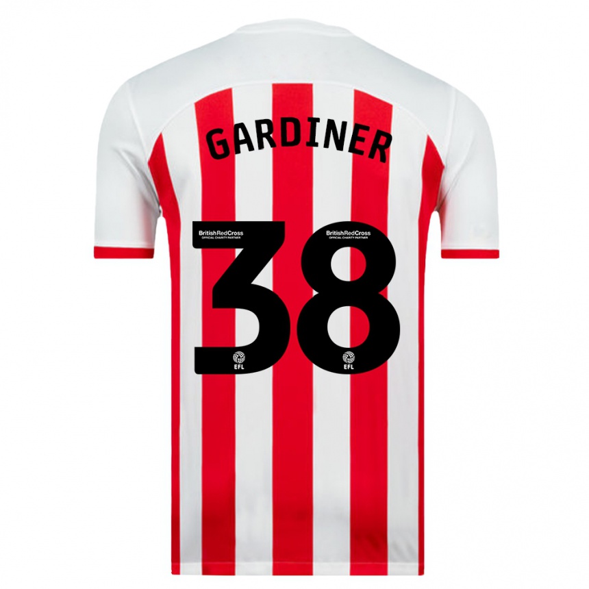 Kinder Fußball Harry Gardiner #38 Weiß Heimtrikot Trikot 2023/24 T-Shirt Luxemburg