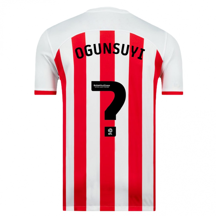 Kinder Fußball Trey Samuel-Ogunsuyi #0 Weiß Heimtrikot Trikot 2023/24 T-Shirt Luxemburg