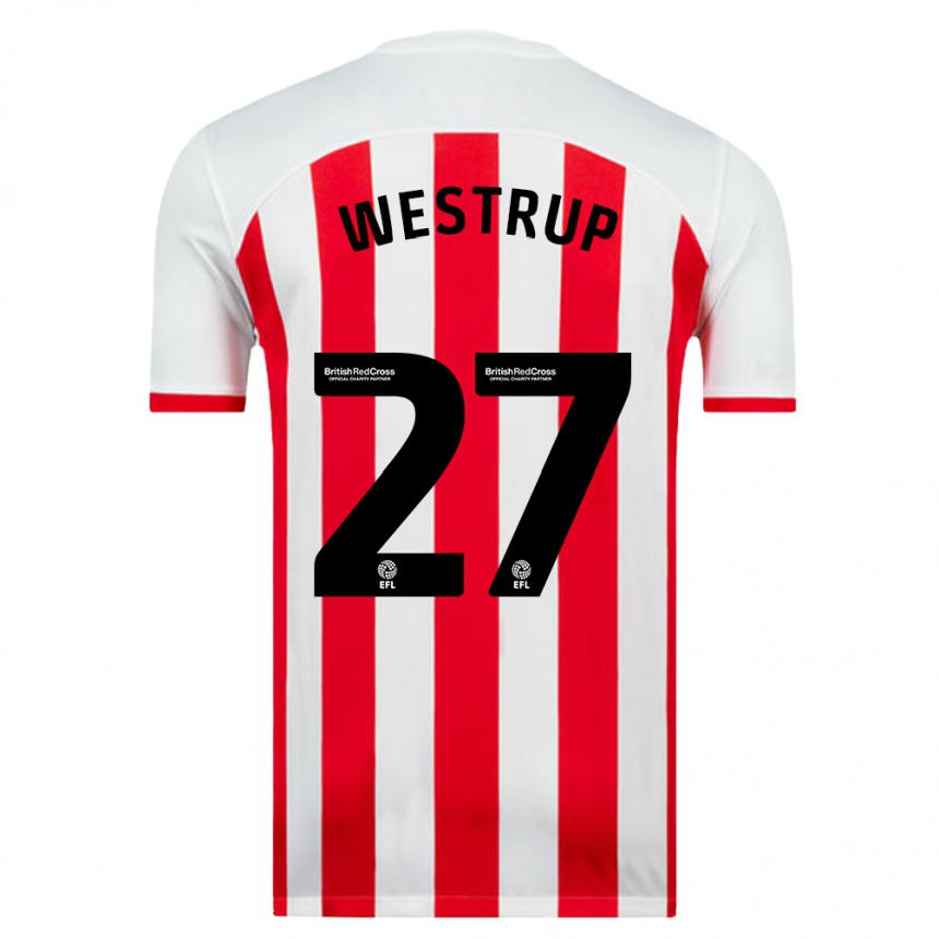 Kinder Fußball Brianna Westrup #27 Weiß Heimtrikot Trikot 2023/24 T-Shirt Luxemburg