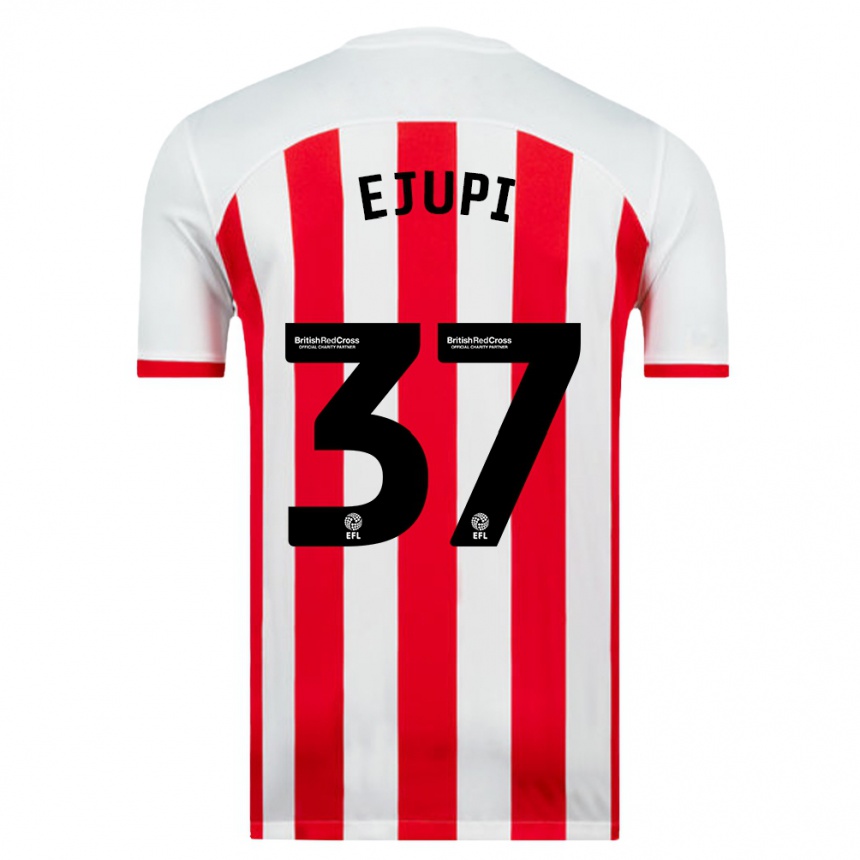 Kinder Fußball Elizabeta Ejupi #37 Weiß Heimtrikot Trikot 2023/24 T-Shirt Luxemburg