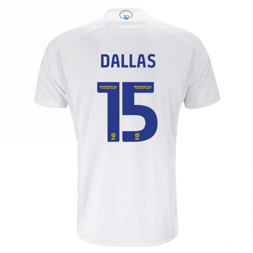Kinder Fußball Stuart Dallas #15 Weiß Heimtrikot Trikot 2023/24 T-Shirt Luxemburg