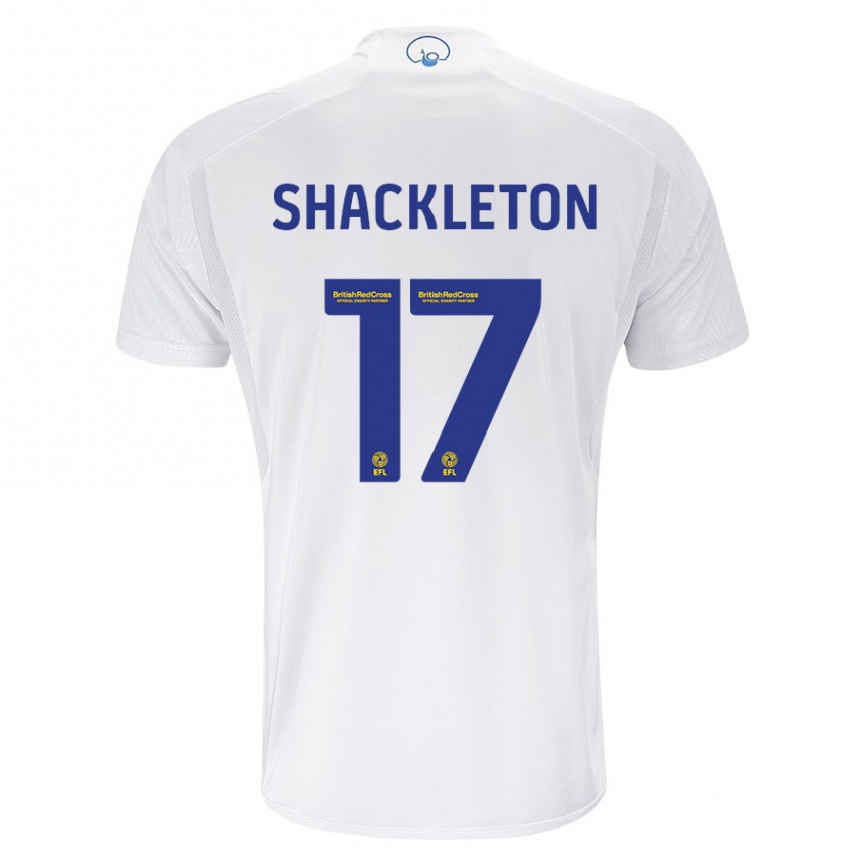 Kinder Fußball Jamie Shackleton #17 Weiß Heimtrikot Trikot 2023/24 T-Shirt Luxemburg