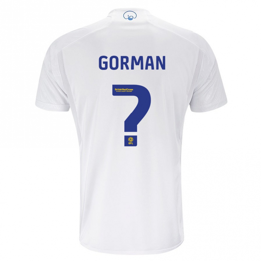 Kinder Fußball Finley Gorman #0 Weiß Heimtrikot Trikot 2023/24 T-Shirt Luxemburg