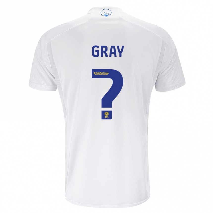 Kinder Fußball Harry Gray #0 Weiß Heimtrikot Trikot 2023/24 T-Shirt Luxemburg