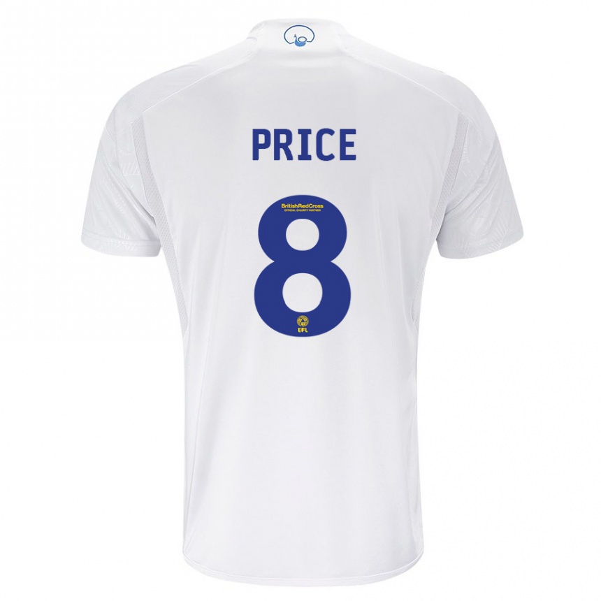 Kinder Fußball Leoni Price #8 Weiß Heimtrikot Trikot 2023/24 T-Shirt Luxemburg