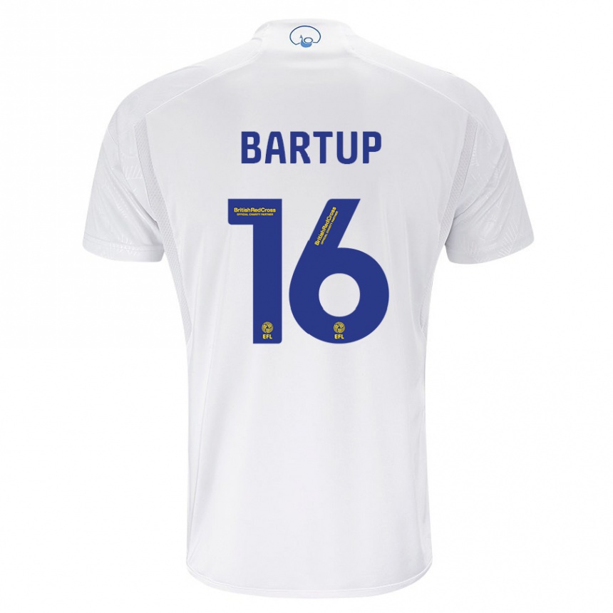 Kinder Fußball Laura Bartup #16 Weiß Heimtrikot Trikot 2023/24 T-Shirt Luxemburg