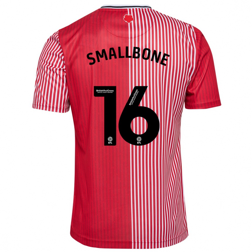 Kinder Fußball Will Smallbone #16 Rot Heimtrikot Trikot 2023/24 T-Shirt Luxemburg