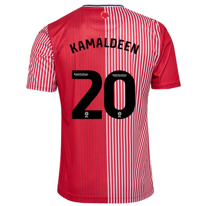 Kinder Fußball Kamaldeen Sulemana #20 Rot Heimtrikot Trikot 2023/24 T-Shirt Luxemburg