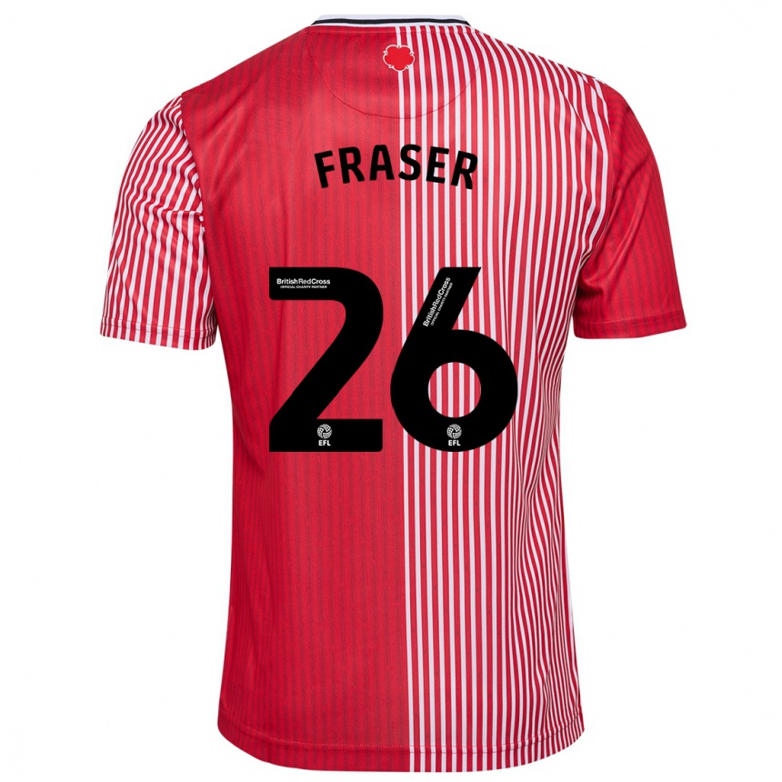 Kinder Fußball Ryan Fraser #26 Rot Heimtrikot Trikot 2023/24 T-Shirt Luxemburg