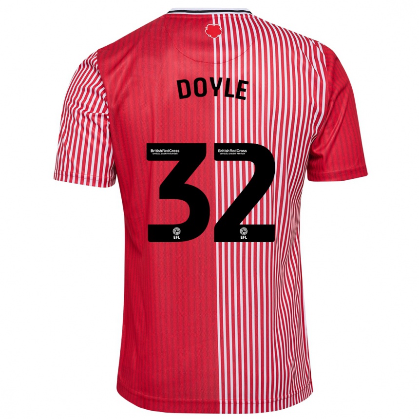 Kinder Fußball Kamari Doyle #32 Rot Heimtrikot Trikot 2023/24 T-Shirt Luxemburg