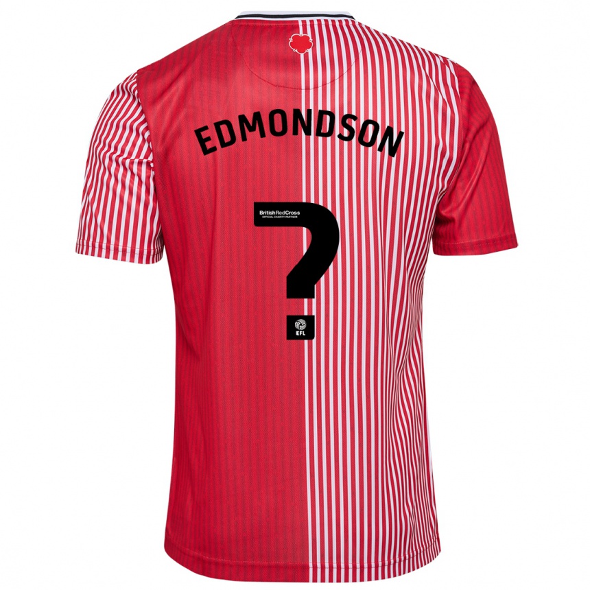 Kinder Fußball Tyler Edmondson #0 Rot Heimtrikot Trikot 2023/24 T-Shirt Luxemburg