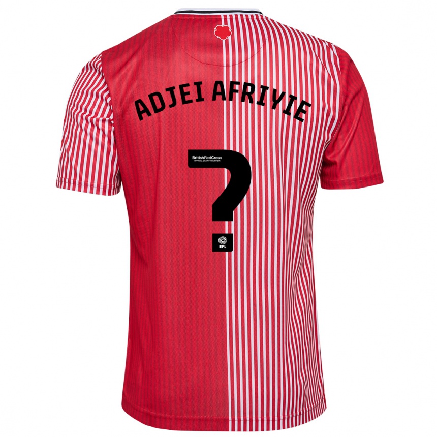 Kinder Fußball Hansel Adjei-Afriyie #0 Rot Heimtrikot Trikot 2023/24 T-Shirt Luxemburg