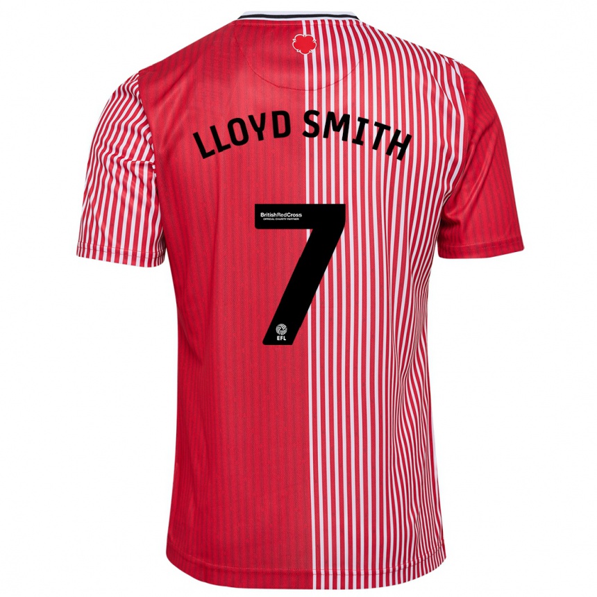 Kinder Fußball Lexi Lloyd-Smith #7 Rot Heimtrikot Trikot 2023/24 T-Shirt Luxemburg