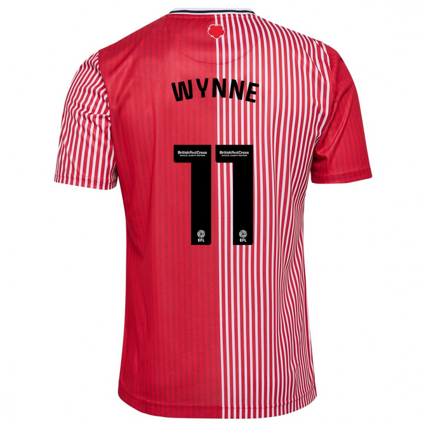 Kinder Fußball Megan Wynne #11 Rot Heimtrikot Trikot 2023/24 T-Shirt Luxemburg