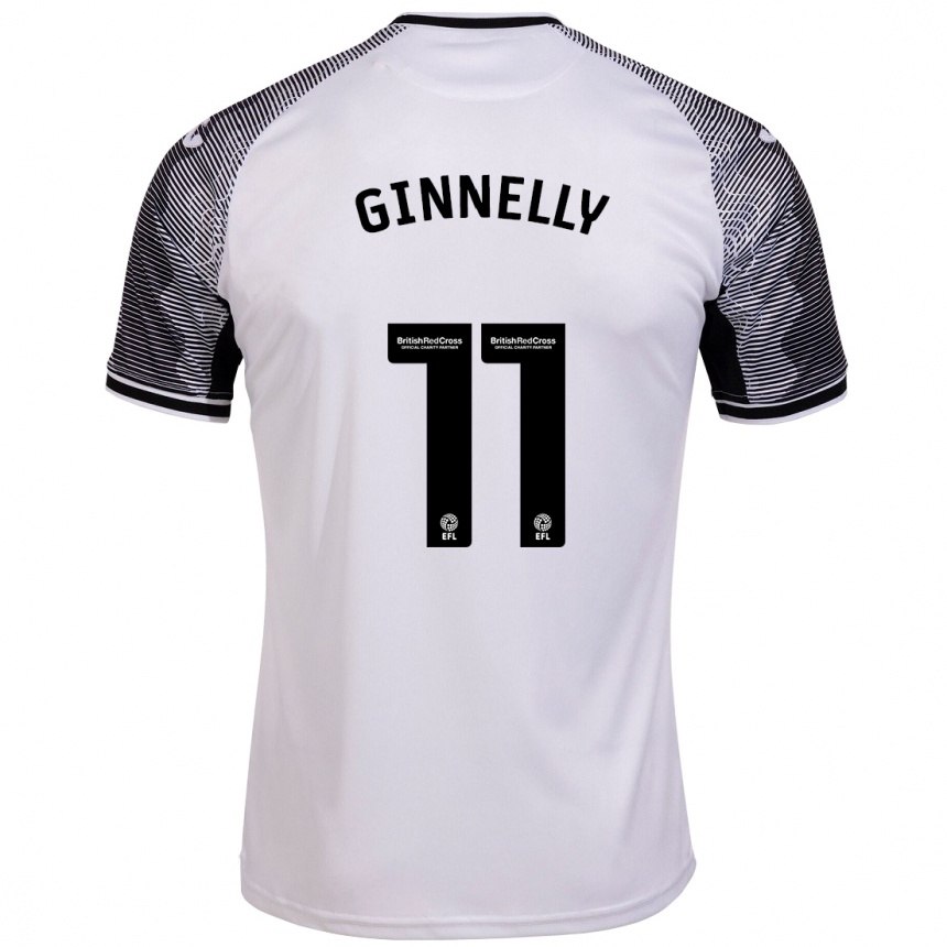 Kinder Fußball Josh Ginnelly #11 Weiß Heimtrikot Trikot 2023/24 T-Shirt Luxemburg