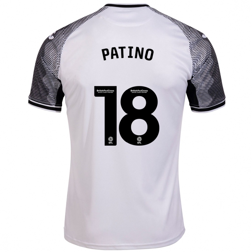 Kinder Fußball Charlie Patino #18 Weiß Heimtrikot Trikot 2023/24 T-Shirt Luxemburg