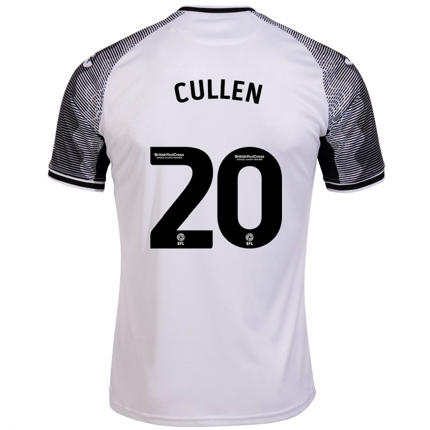 Kinder Fußball Liam Cullen #20 Weiß Heimtrikot Trikot 2023/24 T-Shirt Luxemburg