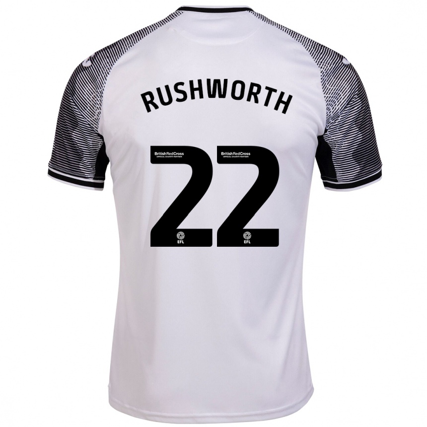 Kinder Fußball Carl Rushworth #22 Weiß Heimtrikot Trikot 2023/24 T-Shirt Luxemburg