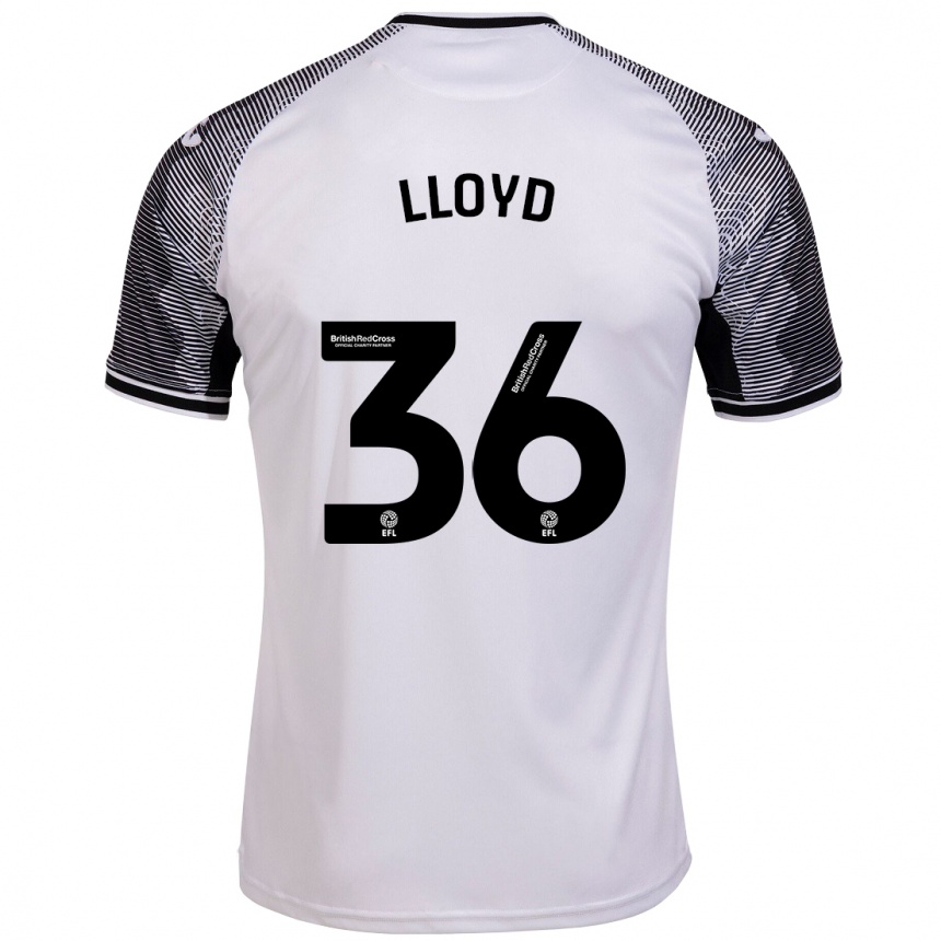 Kinder Fußball Ben Lloyd #36 Weiß Heimtrikot Trikot 2023/24 T-Shirt Luxemburg