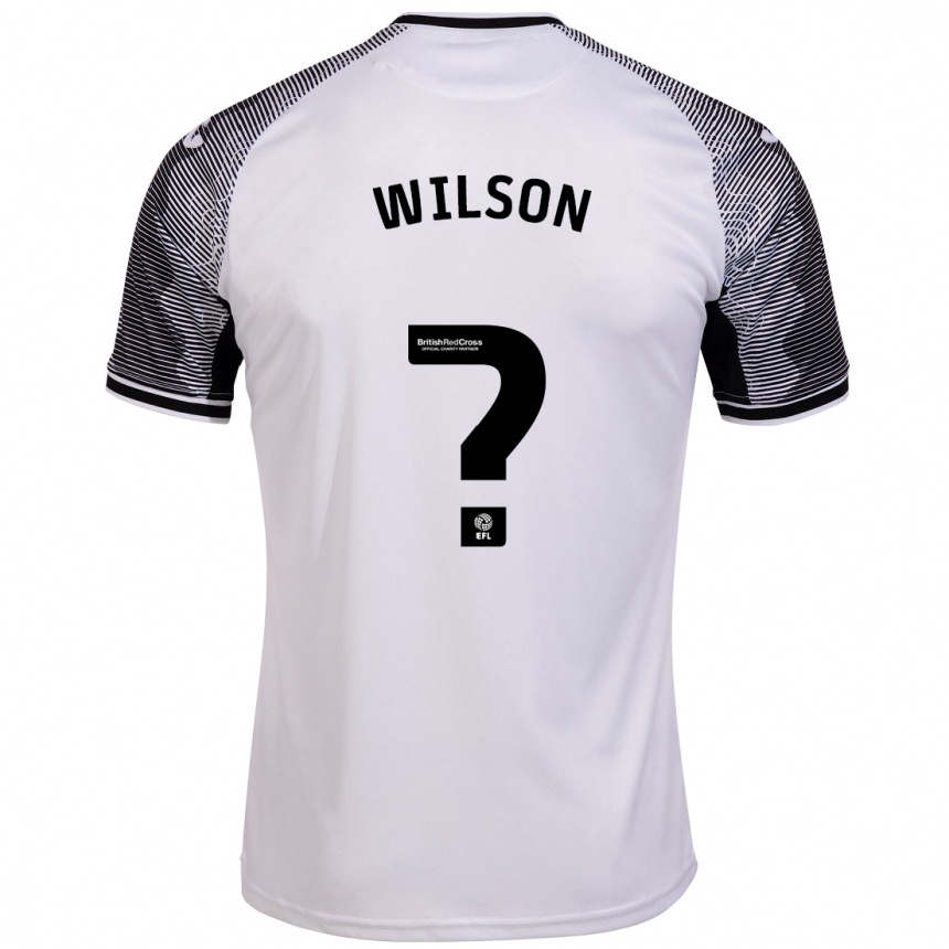 Kinder Fußball Kyrell Wilson #0 Weiß Heimtrikot Trikot 2023/24 T-Shirt Luxemburg