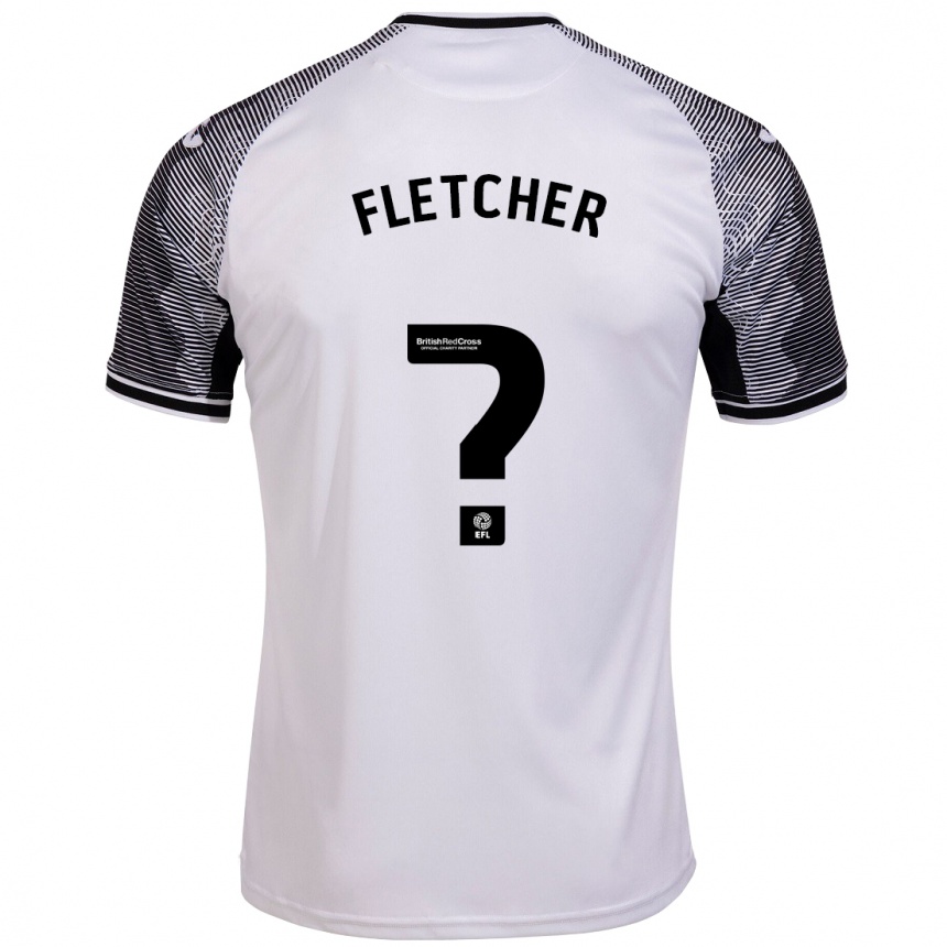 Kinder Fußball Kristian Fletcher #0 Weiß Heimtrikot Trikot 2023/24 T-Shirt Luxemburg