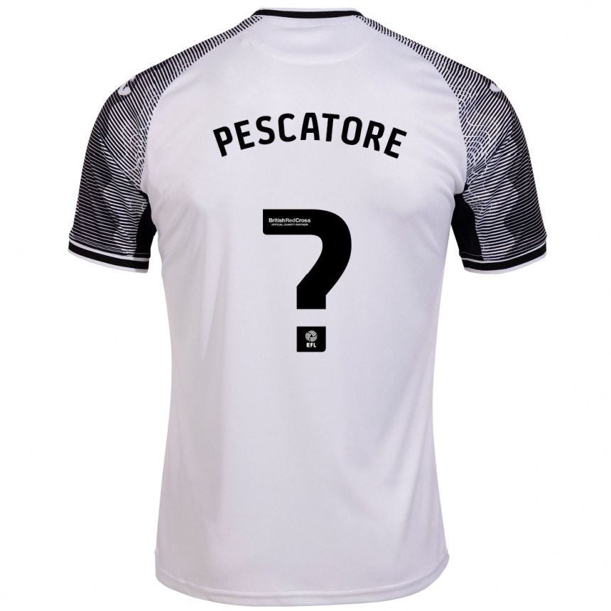 Kinder Fußball Josh Pescatore #0 Weiß Heimtrikot Trikot 2023/24 T-Shirt Luxemburg