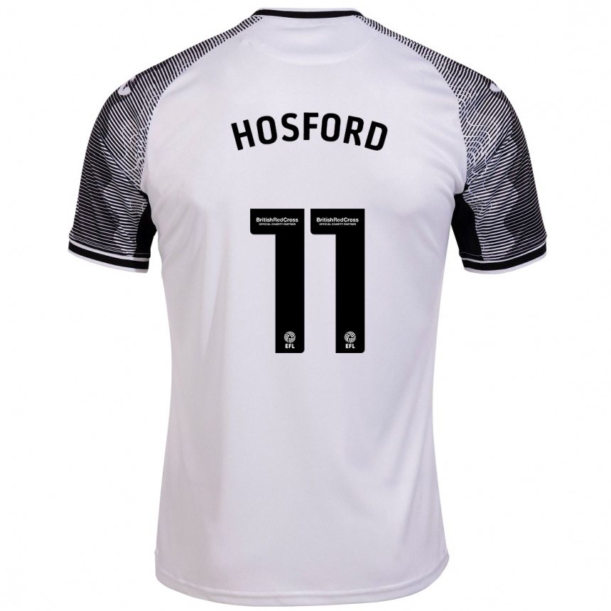 Kinder Fußball Katy Hosford #11 Weiß Heimtrikot Trikot 2023/24 T-Shirt Luxemburg