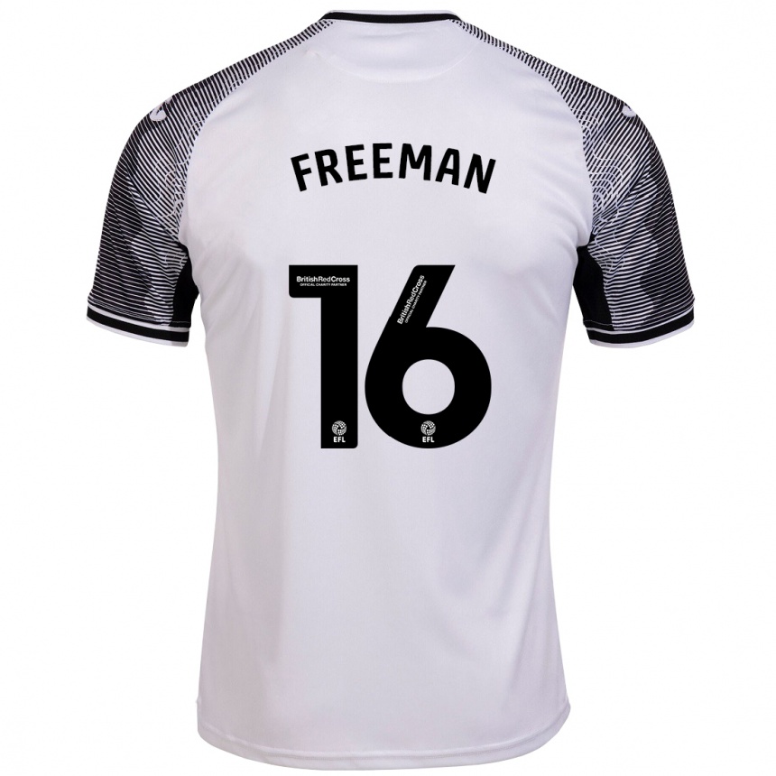 Kinder Fußball Emily Freeman #16 Weiß Heimtrikot Trikot 2023/24 T-Shirt Luxemburg