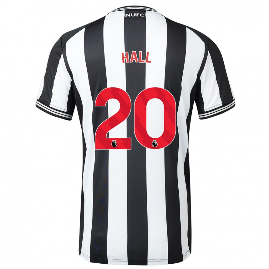 Kinder Fußball Lewis Hall #20 Schwarz-Weiss Heimtrikot Trikot 2023/24 T-Shirt Luxemburg