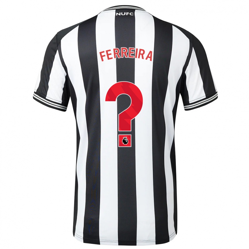 Kinder Fußball Matheos Ferreira #0 Schwarz-Weiss Heimtrikot Trikot 2023/24 T-Shirt Luxemburg