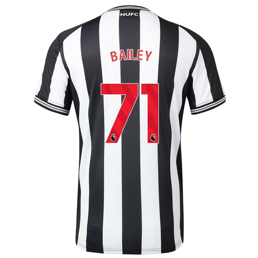 Kinder Fußball Scott Bailey #71 Schwarz-Weiss Heimtrikot Trikot 2023/24 T-Shirt Luxemburg