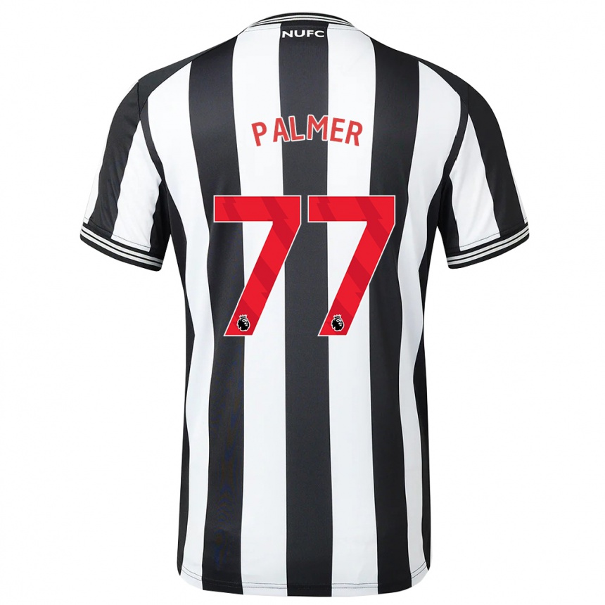 Kinder Fußball Darren Palmer #77 Schwarz-Weiss Heimtrikot Trikot 2023/24 T-Shirt Luxemburg