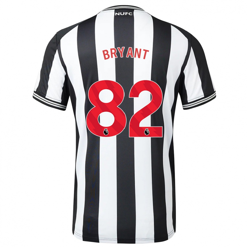 Kinder Fußball Thomas Bryant #82 Schwarz-Weiss Heimtrikot Trikot 2023/24 T-Shirt Luxemburg