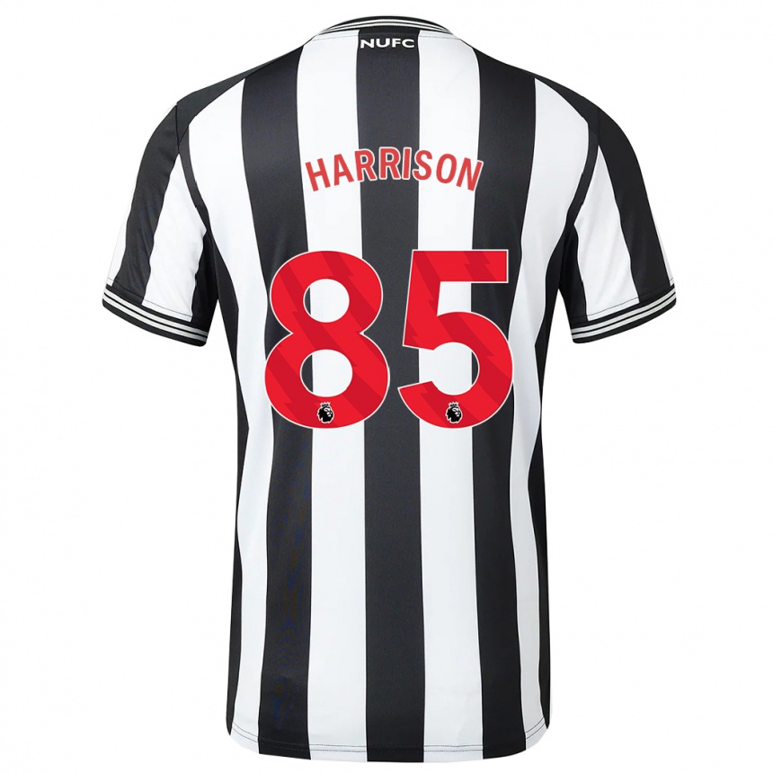 Kinder Fußball Adam Harrison #85 Schwarz-Weiss Heimtrikot Trikot 2023/24 T-Shirt Luxemburg