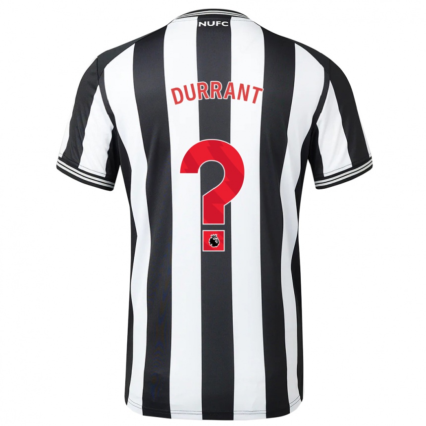 Kinder Fußball Jake Durrant #0 Schwarz-Weiss Heimtrikot Trikot 2023/24 T-Shirt Luxemburg