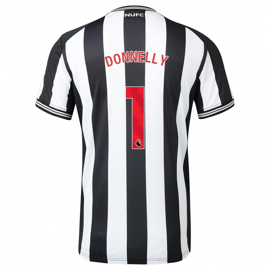 Kinder Fußball Grace Donnelly #1 Schwarz-Weiss Heimtrikot Trikot 2023/24 T-Shirt Luxemburg