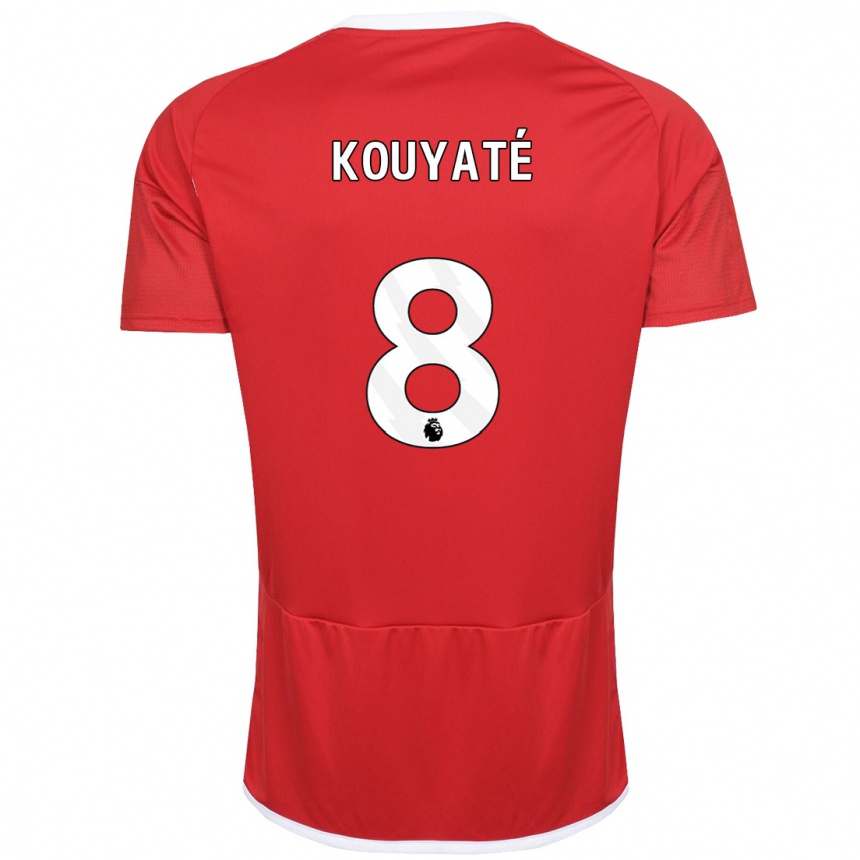 Kinder Fußball Cheikhou Kouyaté #8 Rot Heimtrikot Trikot 2023/24 T-Shirt Luxemburg