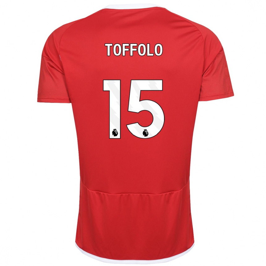 Kinder Fußball Harry Toffolo #15 Rot Heimtrikot Trikot 2023/24 T-Shirt Luxemburg