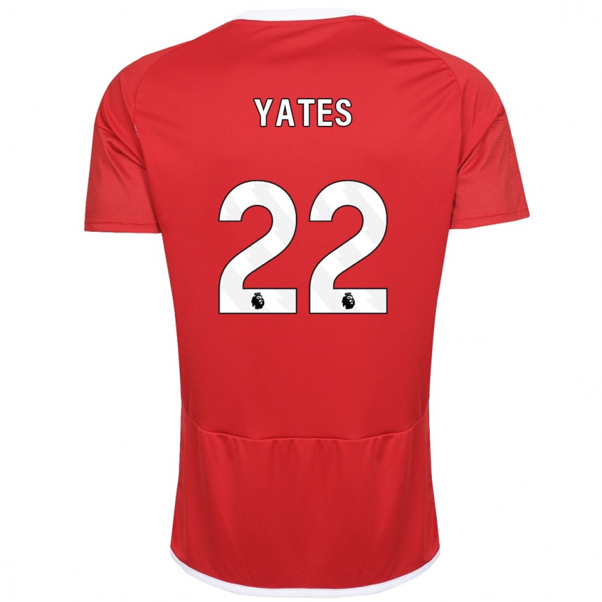 Kinder Fußball Ryan Yates #22 Rot Heimtrikot Trikot 2023/24 T-Shirt Luxemburg