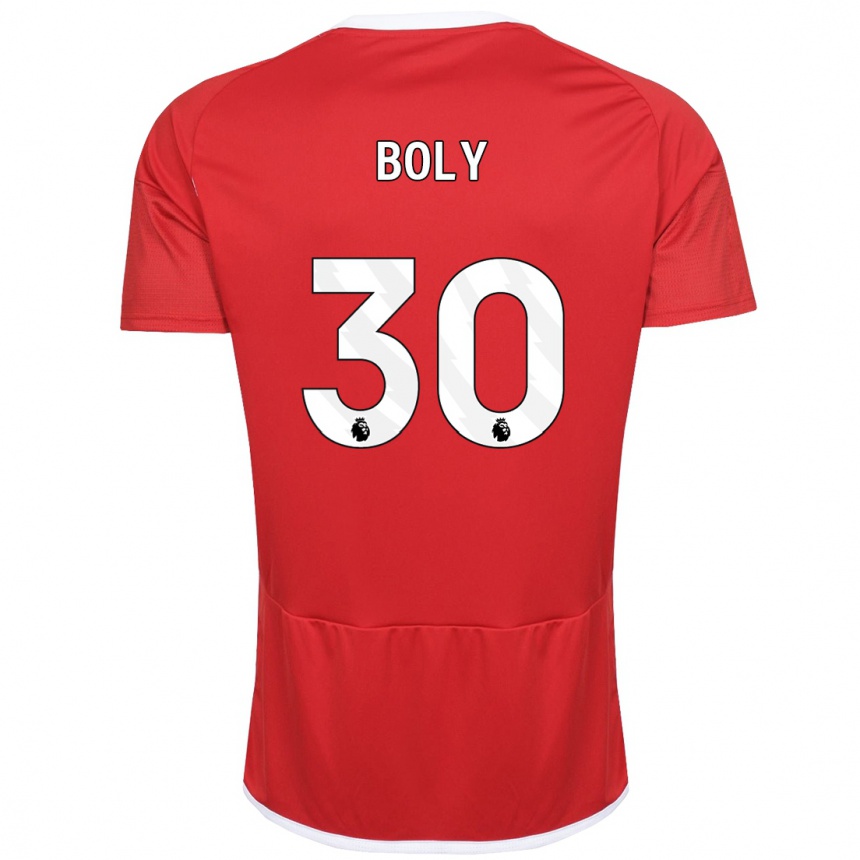 Kinder Fußball Willy Boly #30 Rot Heimtrikot Trikot 2023/24 T-Shirt Luxemburg