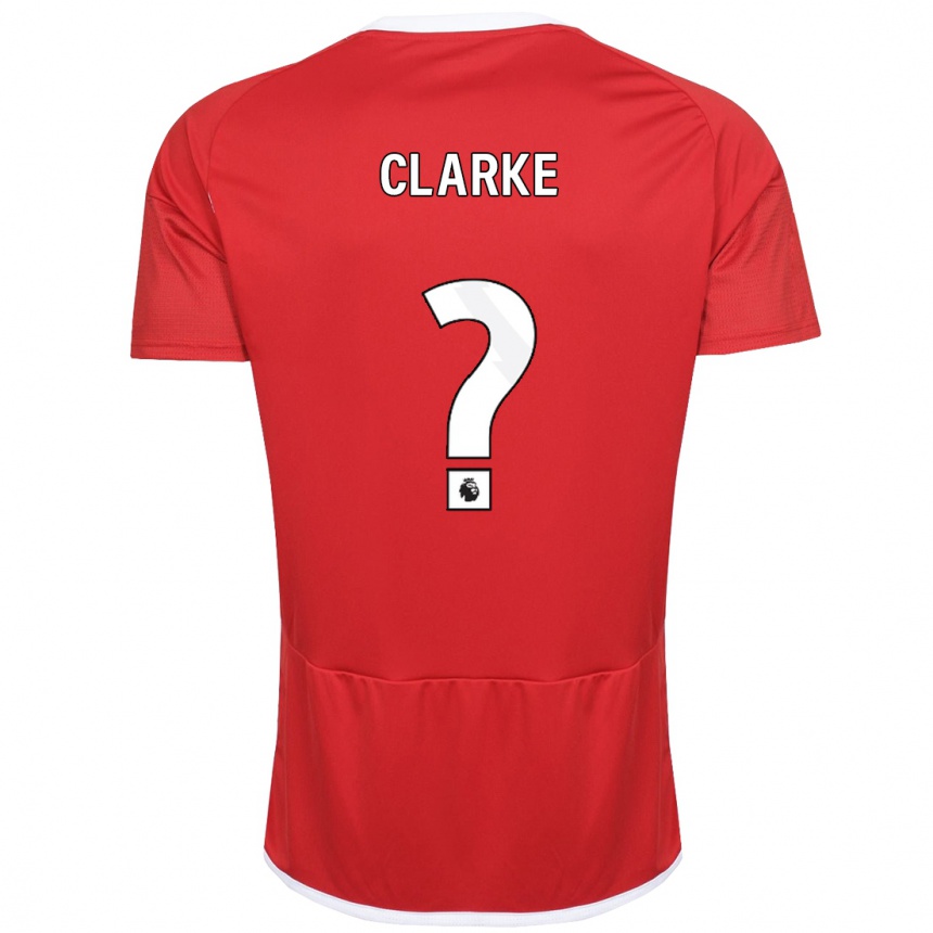 Kinder Fußball Kristian Clarke #0 Rot Heimtrikot Trikot 2023/24 T-Shirt Luxemburg